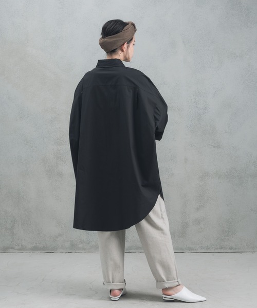 manana suerte（マニャーナスエルテ）の「オーバールーズシャツチュニック（シャツ/ブラウス・レディース・ブラック/カーキ・FREE）」の15枚目の写真