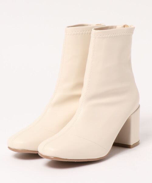 PRIVATE LABEL（プライベートレーベル）の「センターシームストレッチショートブーツ（ブーツ・レディース・ブラウン/ブラック/アイボリー・LL/M/S/L）」の12枚目の写真