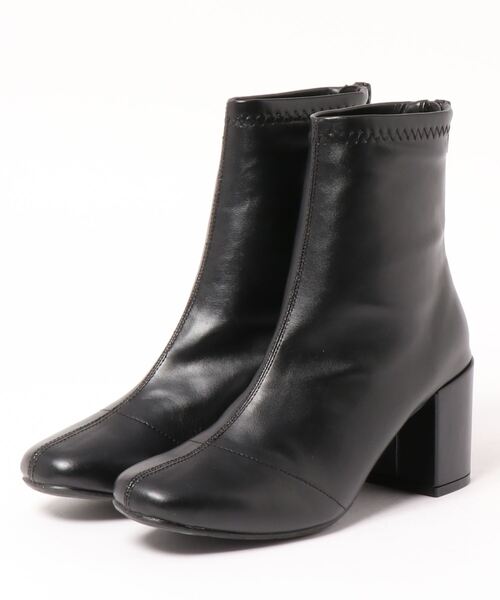 PRIVATE LABEL（プライベートレーベル）の「センターシームストレッチショートブーツ（ブーツ・レディース・ブラウン/ブラック/アイボリー・LL/M/S/L）」の10枚目の写真