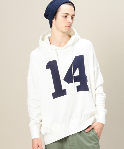 BEAUTY&YOUTH UNITED ARROWS(ビューティーアンドユースユナイテッドアローズ)の「<VOTE MAKE NEW CLOTHES> 12 BIG PK 14/パーカー(パーカー・メンズ・ホワイト/ネイビー・MEDIUM/SMALL)」の1枚目の写真