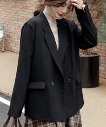 DAY CLOSET（デイ クローゼット）の「【春・秋おすすめ/おうちで洗える/UVケア】袖スリット入りグレンチェックテーラードジャケット レディース（テーラードジャケット）」