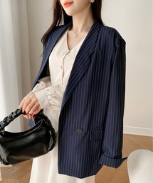 DAY CLOSET（デイ クローゼット）の「【春・秋おすすめ/おうちで洗える/UVケア】袖スリット入りグレンチェックテーラードジャケット レディース（テーラードジャケット）」