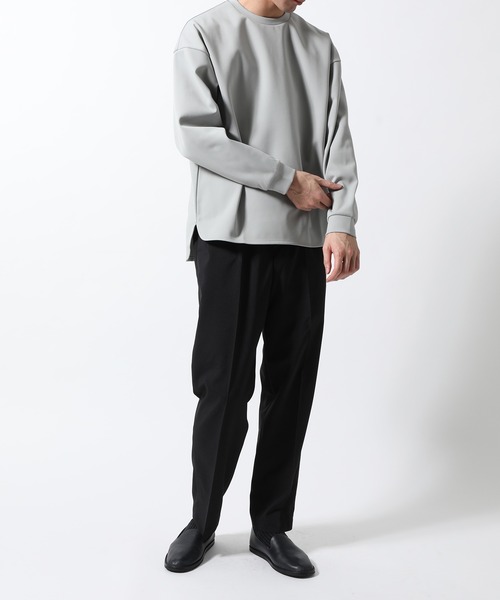 ADAM ET ROPE'（アダムエロペ）の「ライトダブルクロス スリムイージースラックス（スラックス・メンズ・ダークグリーン/ネイビー/グレー・M/L）」の18枚目の写真