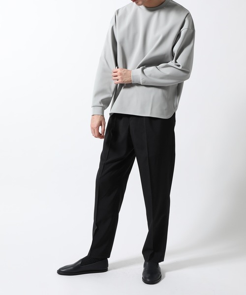 ADAM ET ROPE'（アダムエロペ）の「ライトダブルクロス スリムイージースラックス（スラックス・メンズ・ダークグリーン/ネイビー/グレー・M/L）」の19枚目の写真