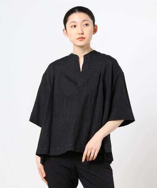 LE GLAZIK　ル グラジック　リネン　スキッパーブラウス　キナリ　36 LE GLAZIK（ルグラジック）の「LE GLAZIK / ル グラジック