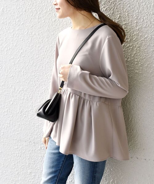 SHIPS（シップス）の「ウエストペプラムブラウス◇（シャツ/ブラウス・レディース・ブラック/グレー・36/38）」の10枚目の写真