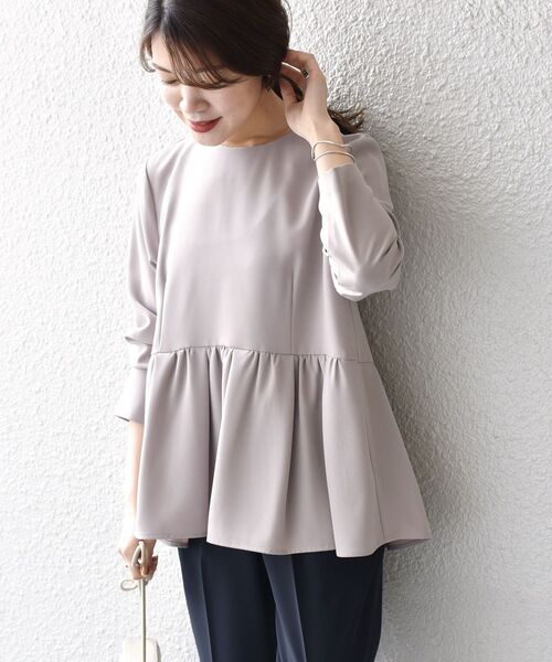 SHIPS（シップス）の「ウエストペプラムブラウス◇（シャツ/ブラウス・レディース・ブラック/グレー・36/38）」の11枚目の写真