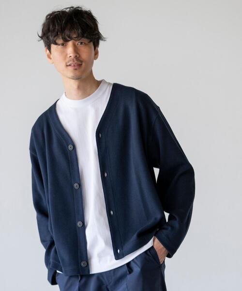 coen(コーエン)の「リラックスカノコカーディガン(カーディガン/ボレロ・メンズ・ダークグレー/ネイビー・X-LARGE/LARGE/SMALL/MEDIUM)」の2枚目の写真