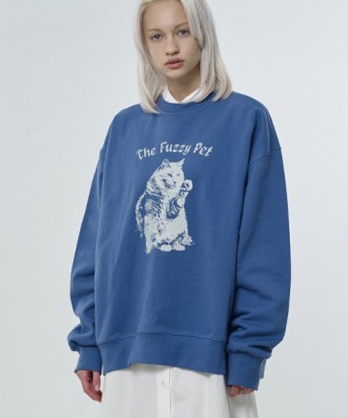 ROCKET x LUNCH(ロケットアンドランチ)の「The Rocket/CATプルオーバー 2932495(スウェット・レディース・グレー/サックスブルー/ライラック・SMALL)」の3枚目の写真