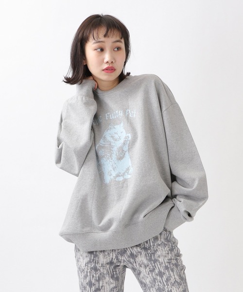 ROCKET x LUNCH(ロケットアンドランチ)の「The Rocket/CATプルオーバー 2932495(スウェット・レディース・グレー/サックスブルー/ライラック・SMALL)」の12枚目の写真