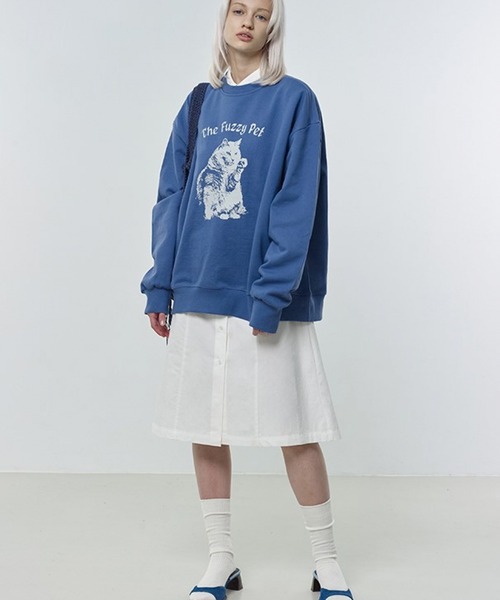 ROCKET x LUNCH(ロケットアンドランチ)の「The Rocket/CATプルオーバー 2932495(スウェット・レディース・グレー/サックスブルー/ライラック・SMALL)」の5枚目の写真