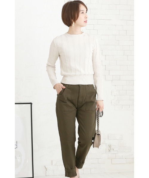 ElegChic(エレグシック)の「テーパードベイカーパンツ(チノパンツ・レディース・ブラック/ベージュ/カーキ・M/XXL/XL/L/4L)」の4枚目の写真