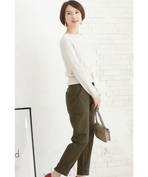 ElegChic(エレグシック)の「テーパードベイカーパンツ(チノパンツ・レディース・ブラック/ベージュ/カーキ・M/XXL/XL/L/4L)」の5枚目の写真