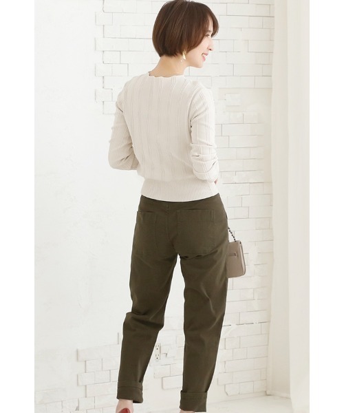 ElegChic(エレグシック)の「テーパードベイカーパンツ(チノパンツ・レディース・ブラック/ベージュ/カーキ・M/XXL/XL/L/4L)」の6枚目の写真