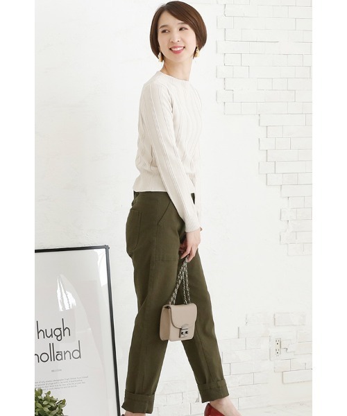 ElegChic(エレグシック)の「テーパードベイカーパンツ(チノパンツ・レディース・ブラック/ベージュ/カーキ・M/XXL/XL/L/4L)」の7枚目の写真
