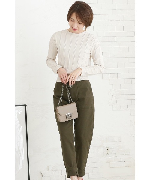 ElegChic(エレグシック)の「テーパードベイカーパンツ(チノパンツ・レディース・ブラック/ベージュ/カーキ・M/XXL/XL/L/4L)」の8枚目の写真