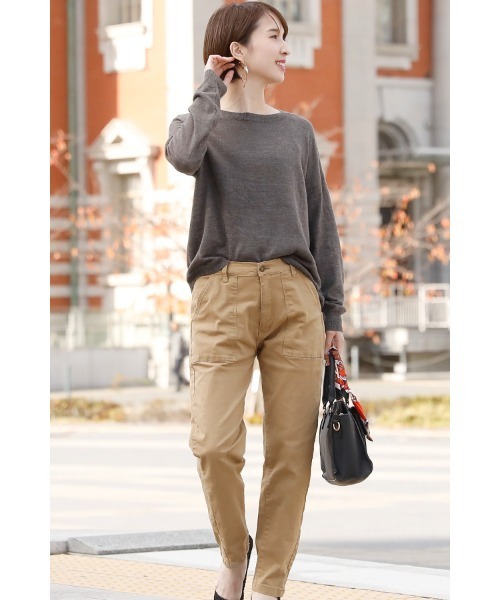 ElegChic(エレグシック)の「テーパードベイカーパンツ(チノパンツ・レディース・ブラック/ベージュ/カーキ・M/XXL/XL/L/4L)」の9枚目の写真