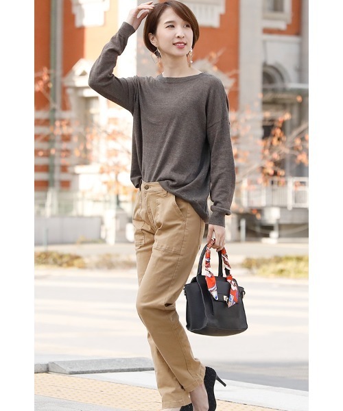 ElegChic(エレグシック)の「テーパードベイカーパンツ(チノパンツ・レディース・ブラック/ベージュ/カーキ・M/XXL/XL/L/4L)」の10枚目の写真