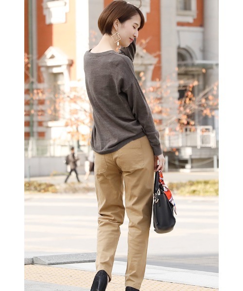 ElegChic(エレグシック)の「テーパードベイカーパンツ(チノパンツ・レディース・ブラック/ベージュ/カーキ・M/XXL/XL/L/4L)」の11枚目の写真