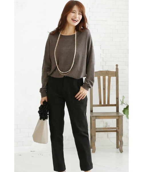 ElegChic(エレグシック)の「テーパードベイカーパンツ(チノパンツ・レディース・ブラック/ベージュ/カーキ・M/XXL/XL/L/4L)」の14枚目の写真