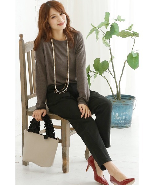 ElegChic(エレグシック)の「テーパードベイカーパンツ(チノパンツ・レディース・ブラック/ベージュ/カーキ・M/XXL/XL/L/4L)」の17枚目の写真