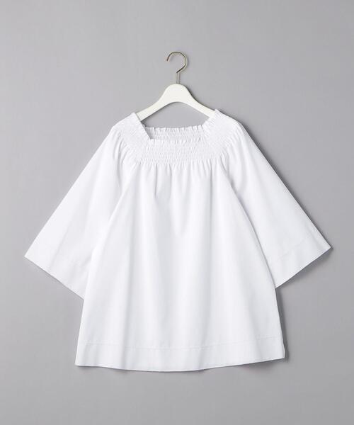 UNITED ARROWS（ユナイテッドアローズ）の「UWCC シャーリング オフショルダー ブラウス◆（シャツ/ブラウス・レディース・ブラック/ホワイト・FREE）」の13枚目の写真