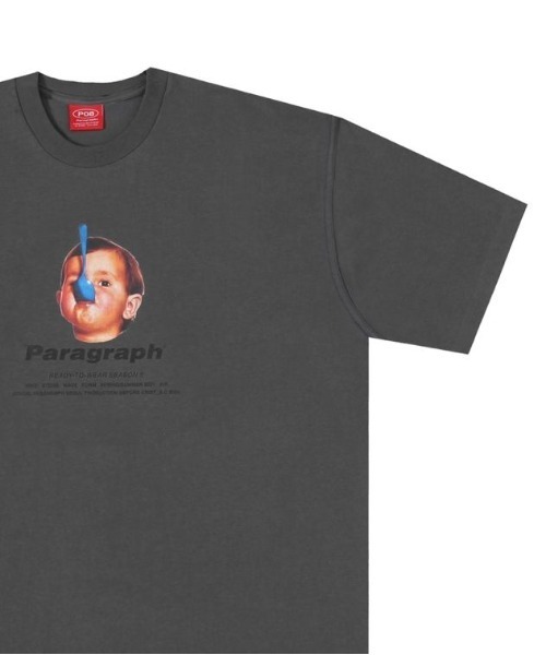 Paragraph(パラグラフ)の「Paragraph/パラグラフ/キッズプリント半袖Tシャツ/KidsTee/PARAGRAPH_NO.9(Tシャツ/カットソー・メンズ・ホワイト/バイオレット/チャコールグレー/グリーン/グレー・FREE)」の3枚目の写真