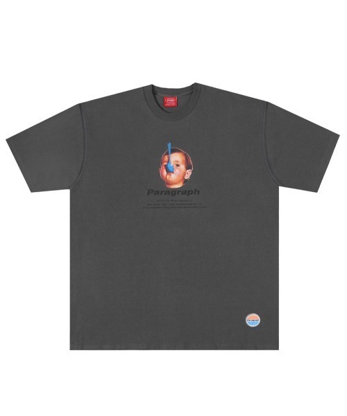Paragraph(パラグラフ)の「Paragraph/パラグラフ/キッズプリント半袖Tシャツ/KidsTee/PARAGRAPH_NO.9(Tシャツ/カットソー・メンズ・ホワイト/バイオレット/チャコールグレー/グリーン/グレー・FREE)」の12枚目の写真
