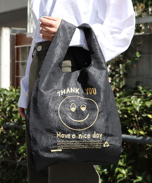 新品 ローレン ディチョッチョ トートバッグ THANK YOU 青 BAG