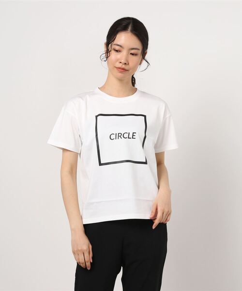 EACH.（イーチ）の「EACH（イーチ）CIRCLE TEE / Tシャツ（Tシャツ/カットソー・レディース・グリーン/ホワイト/ブラック/パープル・FREE）」の2枚目の写真