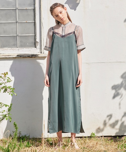 KOH.style(コースタイル)の「パイピングシアーシャツワンピース(ワンピース・レディース・ブラック/グリーン/テラコッタ・FREE)」の18枚目の写真