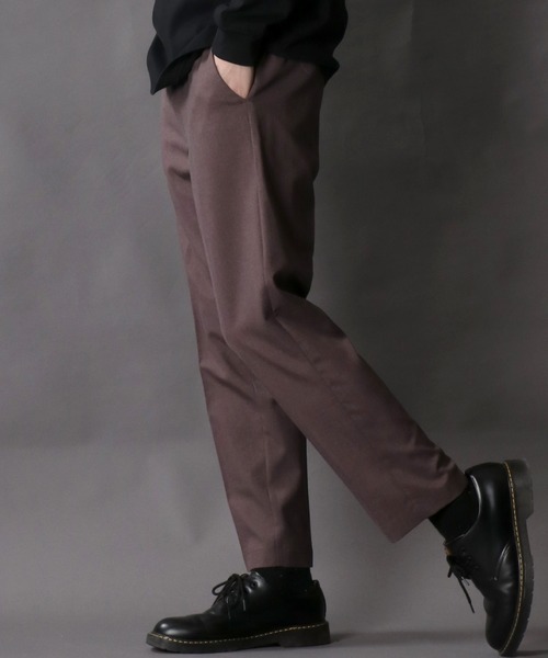 SITRY（シトリー）の「T/R loose tapered Pants/T/Rルーズ テーパードパンツ/カラーパンツ（チノパンツ・メンズ・ブラック/ベージュ/オリーブ/サックスブルー/チェック/グレイッシュベージュ・M/L/XL）」の3枚目の写真