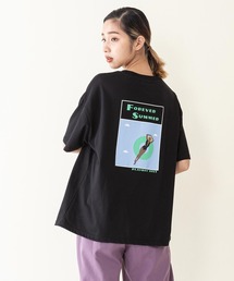 【PLAY BOY/プレイボーイ】水着ラビット柄　バックプリント　ビッグシルエット　プリントTシャツ