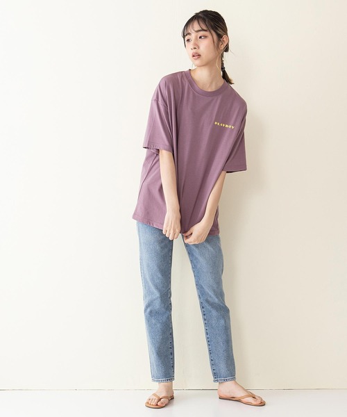 PLAYBOY(プレイボーイ)の「【PLAY BOY/プレイボーイ】水着ラビット柄 バックプリント ビッグシルエット プリントTシャツ(Tシャツ/カットソー・レディース・オフホワイト/ブラック/ダークパープル・LARGE/MEDIUM)」の14枚目の写真