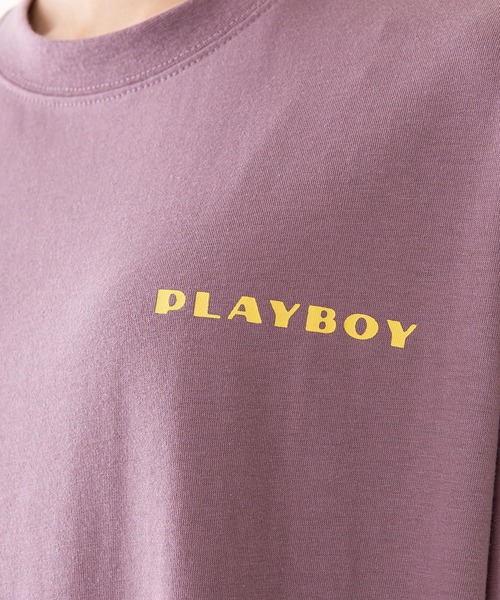 PLAYBOY(プレイボーイ)の「【PLAY BOY/プレイボーイ】水着ラビット柄 バックプリント ビッグシルエット プリントTシャツ(Tシャツ/カットソー・レディース・オフホワイト/ブラック/ダークパープル・LARGE/MEDIUM)」の22枚目の写真