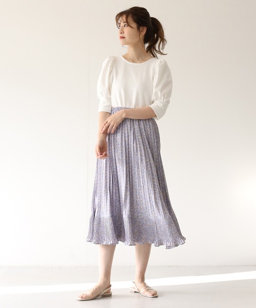 one after another NICE CLAUP（ワンアフターアナザーナイスクラップ）の「バックリボンメローテレコトップス（Tシャツ/カットソー・レディース・ブラック/ベージュ/オフホワイト/ミント・FREE）」の14枚目の写真