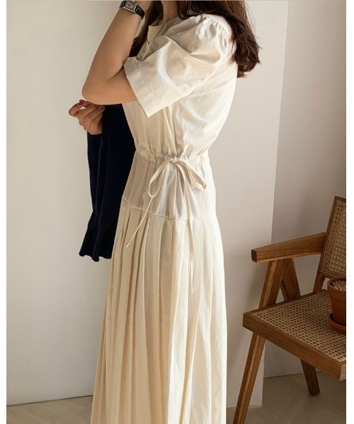 DAIS-Y（デイジー）の「【低身長さんおすすめ】プリーツ切り替え パフスリーブミディワンピース（ワンピース・レディース・ベージュ/アイボリー/ラベンダー・FREE）」の18枚目の写真