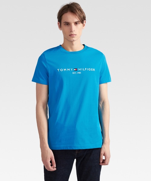 TOMMY HILFIGER（トミーヒルフィガー）の「ベーシックロゴTシャツ（Tシャツ/カットソー・メンズ・ライトブルー/ブルー/レッド/イエロー/ピンク/オレンジ/ブルー系その他/イエロー系その他/ブルー系その他2/ライトグリーン/ベージュ/イエロー系その他2/ベージュ系1/ブルー系その他3/グリーン・LARGE/MEDIUM/SMALL/X-LARGE）」の8枚目の写真