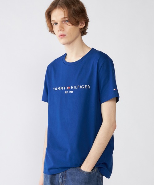 TOMMY HILFIGER（トミーヒルフィガー）の「ベーシックロゴTシャツ（Tシャツ/カットソー・メンズ・ライトブルー/ブルー/レッド/イエロー/ピンク/オレンジ/ブルー系その他/イエロー系その他/ブルー系その他2/ライトグリーン/ベージュ/イエロー系その他2/ベージュ系1/ブルー系その他3/グリーン・LARGE/MEDIUM/SMALL/X-LARGE）」の9枚目の写真