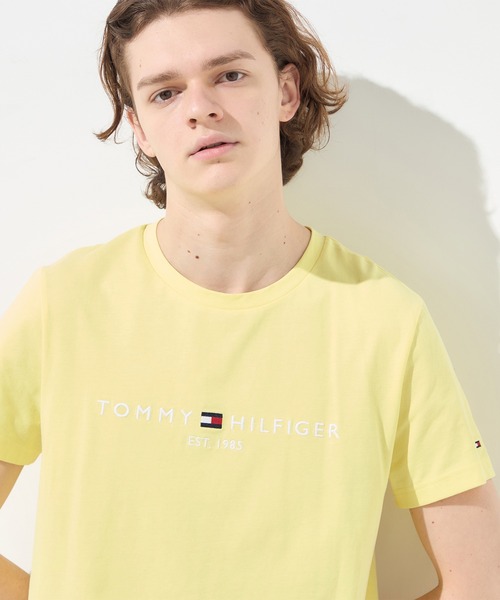 TOMMY HILFIGER（トミーヒルフィガー）の「ベーシックロゴTシャツ（Tシャツ/カットソー・メンズ・ライトブルー/ブルー/レッド/イエロー/ピンク/オレンジ/ブルー系その他/イエロー系その他/ブルー系その他2/ライトグリーン/ベージュ/イエロー系その他2/ベージュ系1/ブルー系その他3/グリーン・LARGE/MEDIUM/SMALL/X-LARGE）」の12枚目の写真