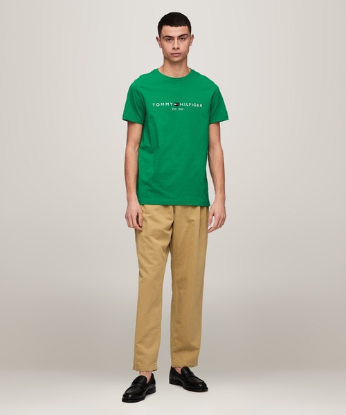 TOMMY HILFIGER（トミーヒルフィガー）の「ベーシックロゴTシャツ（Tシャツ/カットソー・メンズ・ライトブルー/ブルー/レッド/イエロー/ピンク/オレンジ/ブルー系その他/イエロー系その他/ブルー系その他2/ライトグリーン/ベージュ/イエロー系その他2/ベージュ系1/ブルー系その他3/グリーン・LARGE/MEDIUM/SMALL/X-LARGE）」の22枚目の写真