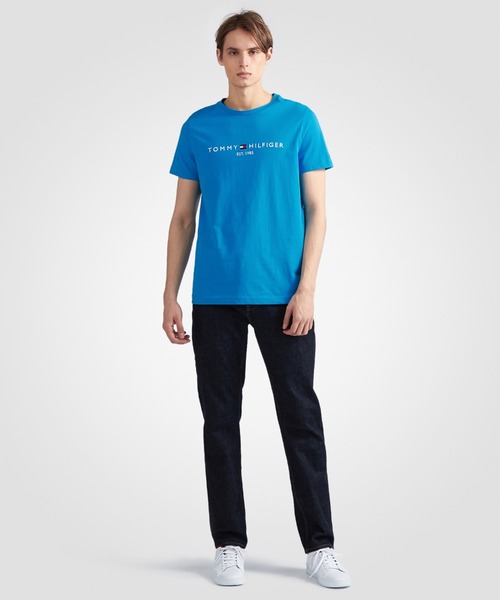 TOMMY HILFIGER（トミーヒルフィガー）の「ベーシックロゴTシャツ（Tシャツ/カットソー・メンズ・ライトブルー/ブルー/レッド/イエロー/ピンク/オレンジ/ブルー系その他/イエロー系その他/ブルー系その他2/ライトグリーン/ベージュ/イエロー系その他2/ベージュ系1/ブルー系その他3/グリーン・LARGE/MEDIUM/SMALL/X-LARGE）」の18枚目の写真