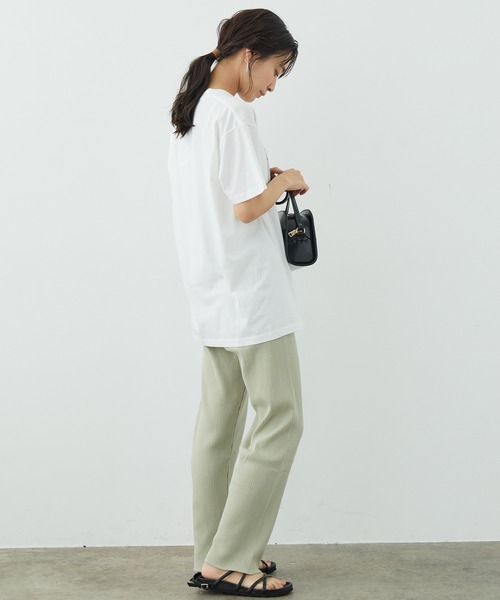 SALON adam et rope'（サロン アダム エ ロペ）の「リブリラックスパンツ［MEDI Veil］【抗菌・消臭・UVケア】（その他パンツ・レディース・ベージュ/カーキ/ライトグリーン・FREE）」の18枚目の写真