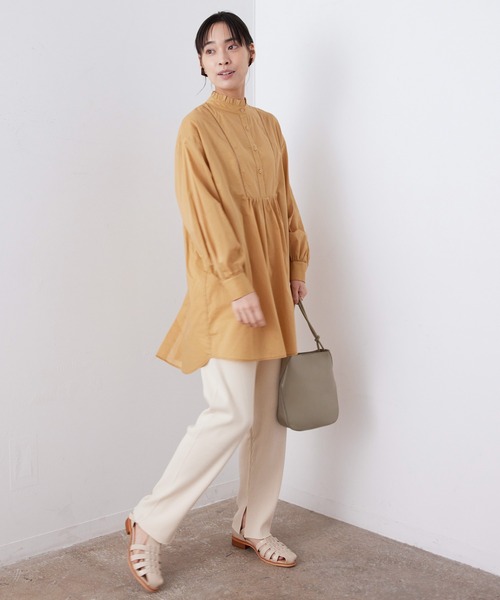 SALON adam et rope'（サロン アダム エ ロペ）の「リブリラックスパンツ［MEDI Veil］【抗菌・消臭・UVケア】（その他パンツ・レディース・ベージュ/カーキ/ライトグリーン・FREE）」の21枚目の写真