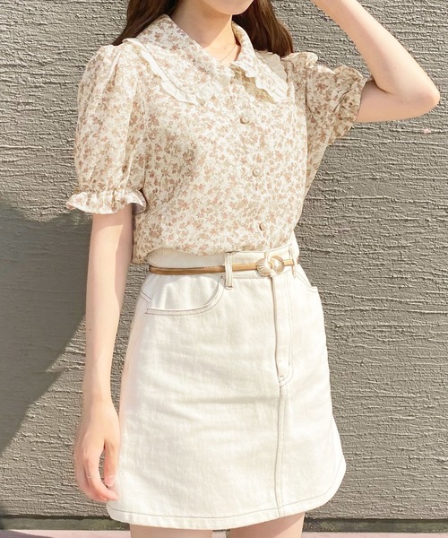 apres jour（アプレジュール）の「花柄コットンレースフリルブラウス【ZOZOTOWN限定アイテム】（シャツ/ブラウス・レディース・アイボリー/オフホワイト・X-LARGE/フリー）」の10枚目の写真