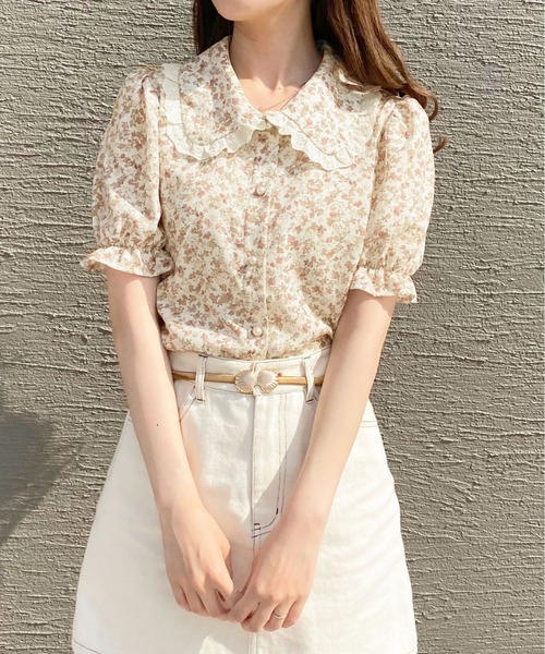 apres jour（アプレジュール）の「花柄コットンレースフリルブラウス【ZOZOTOWN限定アイテム】（シャツ/ブラウス・レディース・アイボリー/オフホワイト・X-LARGE/フリー）」の11枚目の写真