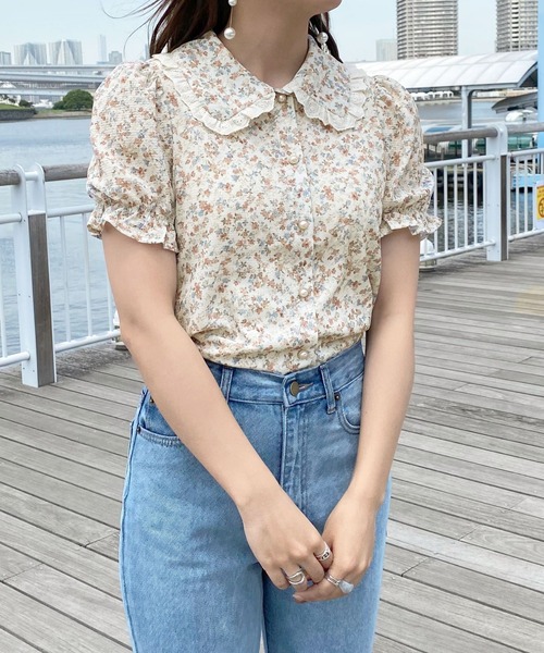 apres jour（アプレジュール）の「花柄コットンレースフリルブラウス【ZOZOTOWN限定アイテム】（シャツ/ブラウス・レディース・アイボリー/オフホワイト・X-LARGE/フリー）」の16枚目の写真