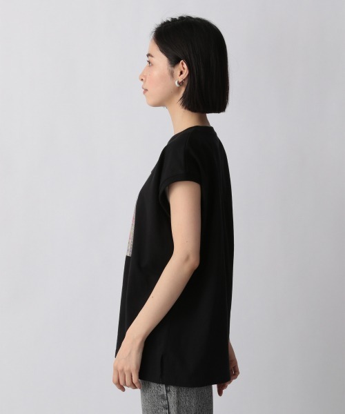 LOWRYS FARM（ローリーズファーム）の「フォトノースリーブ　948734（Tシャツ/カットソー・レディース・ブラック/グレー/オフホワイト・FREE）」の6枚目の写真