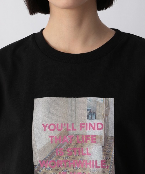 LOWRYS FARM（ローリーズファーム）の「フォトノースリーブ　948734（Tシャツ/カットソー・レディース・ブラック/グレー/オフホワイト・FREE）」の8枚目の写真