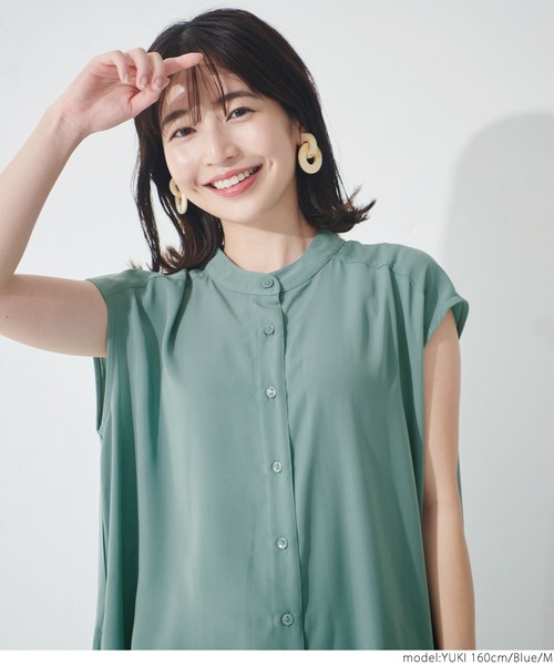coca(coca)(コカ)の「とろみイージーケアシャツワンピース(ワンピース・レディース・ブラック/ブラウン/ブルー・M/L)」の9枚目の写真
